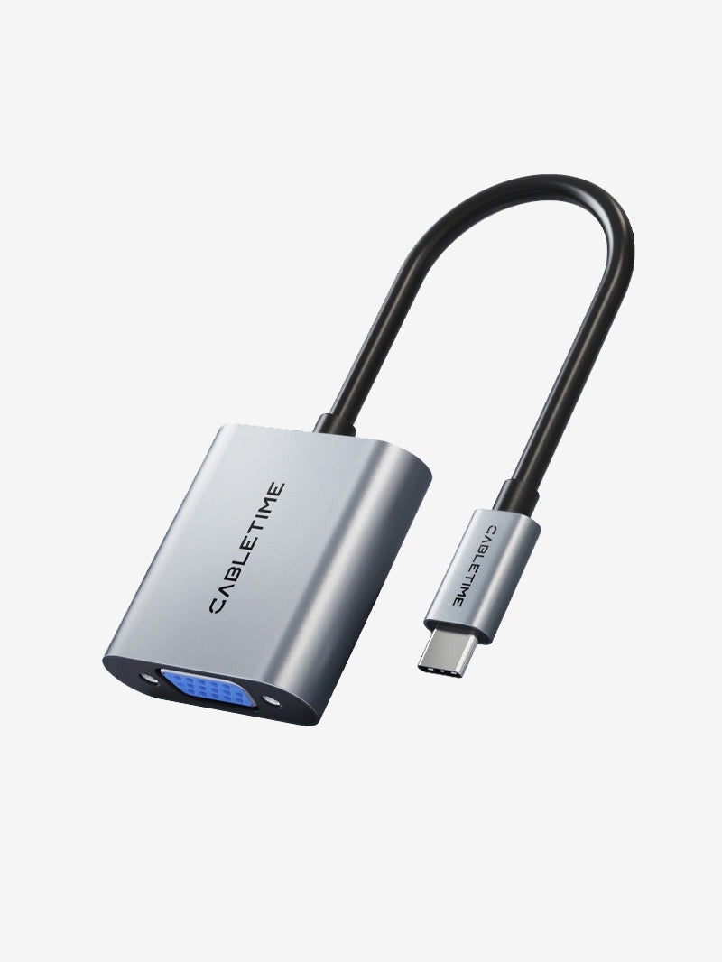 كابل تايم محول USB من النوع C إلى VGA متوافق مع ماك بوك برو - Image 1